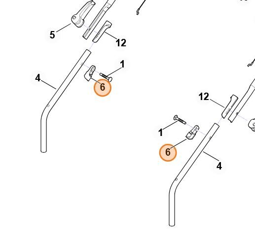 Führung Kabel / Bowdenzug Lenker RM / RMA  / RME / MB / ME